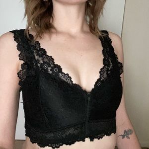 Black lace bralette